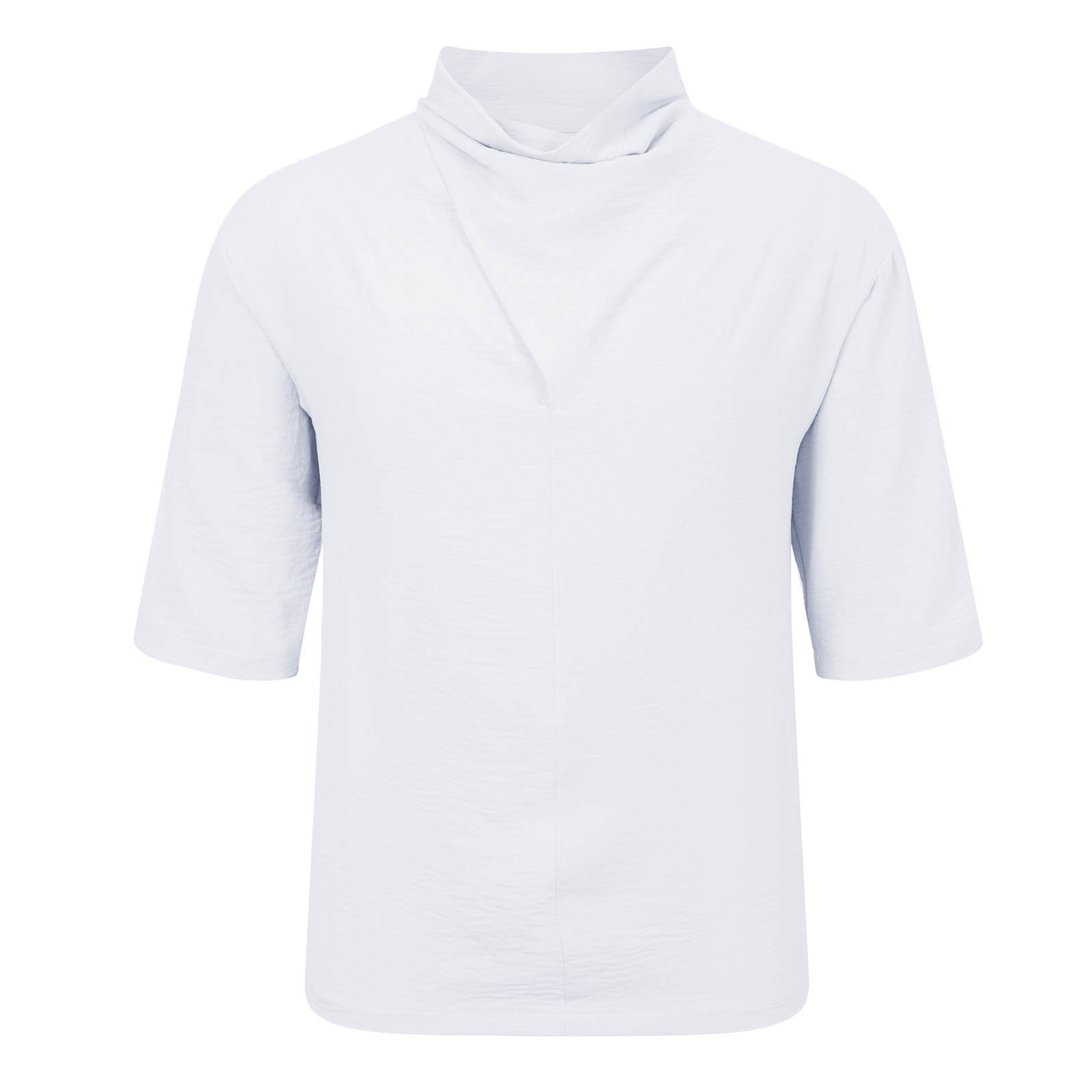 Camisa de manga corta irregular de seda helada para hombre - Diseño de pelo oscuro, mezcla de algodón